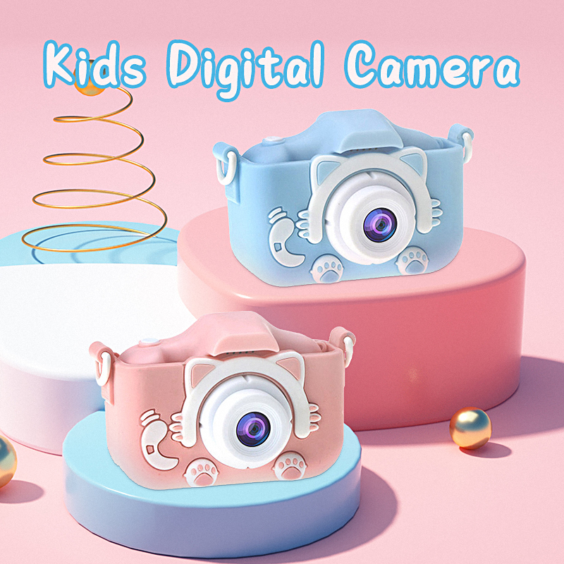 미니 카메라 키즈 디지털 카메라 고양이 장난감 HD 카메라 를위한 교육 장난감 카메라 완구 카메라 소년 소녀 최고의 선물
